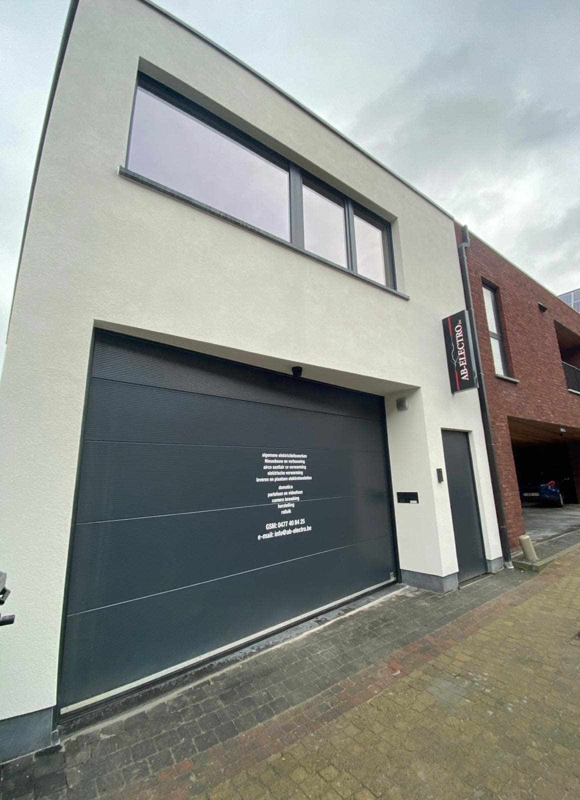 The AB-Electro premises in Aalst during the day